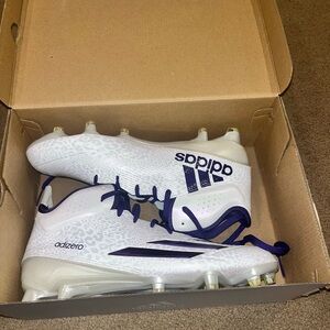Adizero purple white cleats football soccer lacrosse